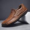 TEMU large size hand-stitched casual shoes one-pedal men's shoes single shoes men's leather shoes