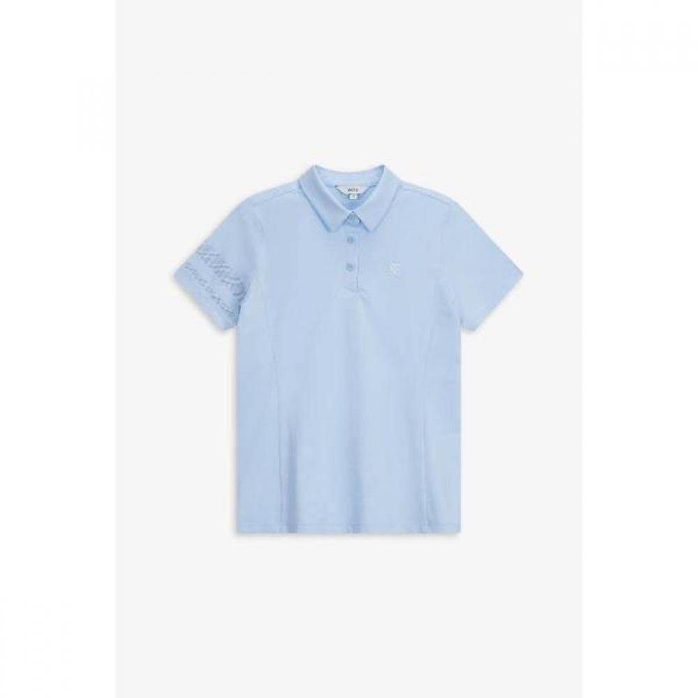 Ecco Гольф Женская футболка с воротником-стойкой и коротким рукавом Esacss26090 LT.BLUE/S