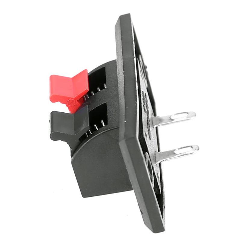 5-20pcs 2 Positions Push-in Jack Spring Load Audio Speaker Terminals Connector Single Row Speaker Cable Testing Clip