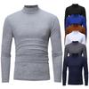 Men's Warm High Neck Solid Color Pullover Jumper Sweater For A Stylish Look