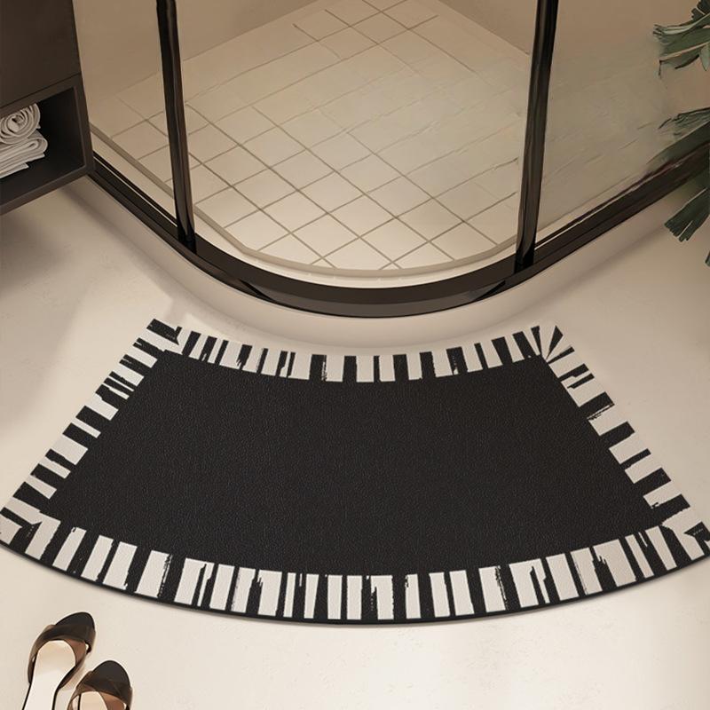 

Душевая дверь, дверь, прочный, впитывающий, быстросохнущий, напольный коврик, ванная комната, диатомовая грязь, изогнутый коврик, противоскользящий коврик для ног вентилятора 40*75CM