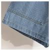 DIMANAF 2026 Summer New Plus Size Women High Waist Elastic Wide Leg Denim Shorts Pants Cotton Casual Lady Bottoms