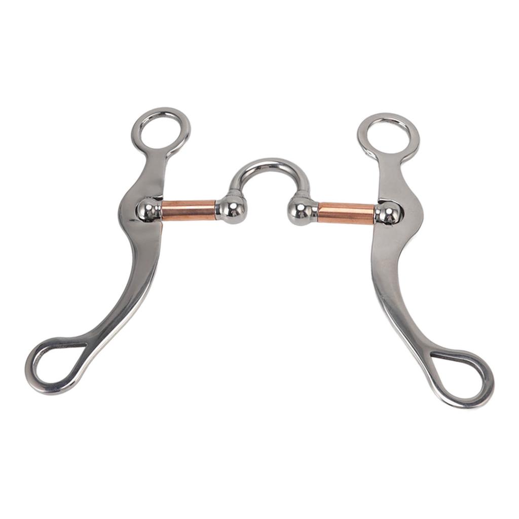 Horse Snaffle Bit Stainless Steel Rose Gold Plated Horse Gag Loose Ring Outdoor Garden Cultivation