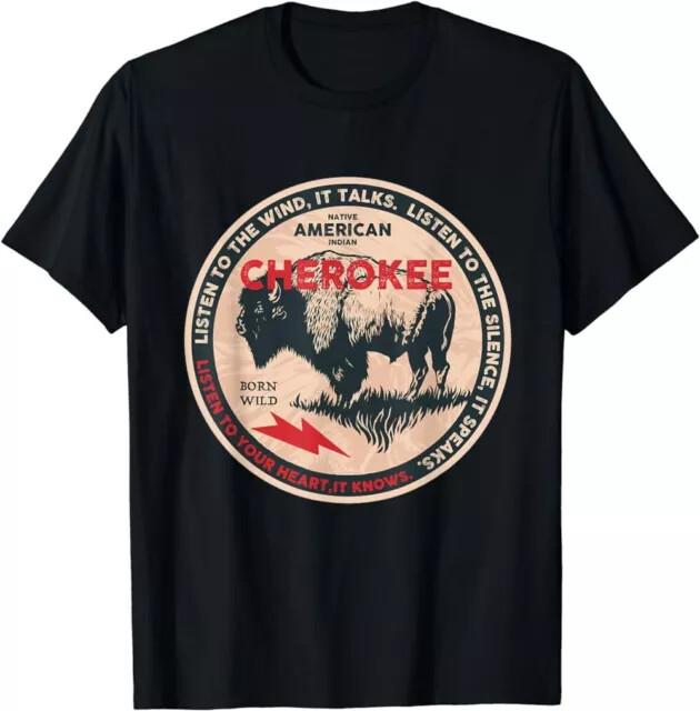 Cherokee Native American Indian Born Freedom Wild Buffalo TShirt Unisex Tees Unisex T-Shirt XXL