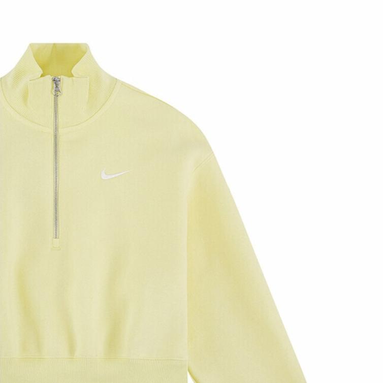Nike Sports Stand Collar Training Casual Hoodie Women Hoodies Yellow DQ5768-706