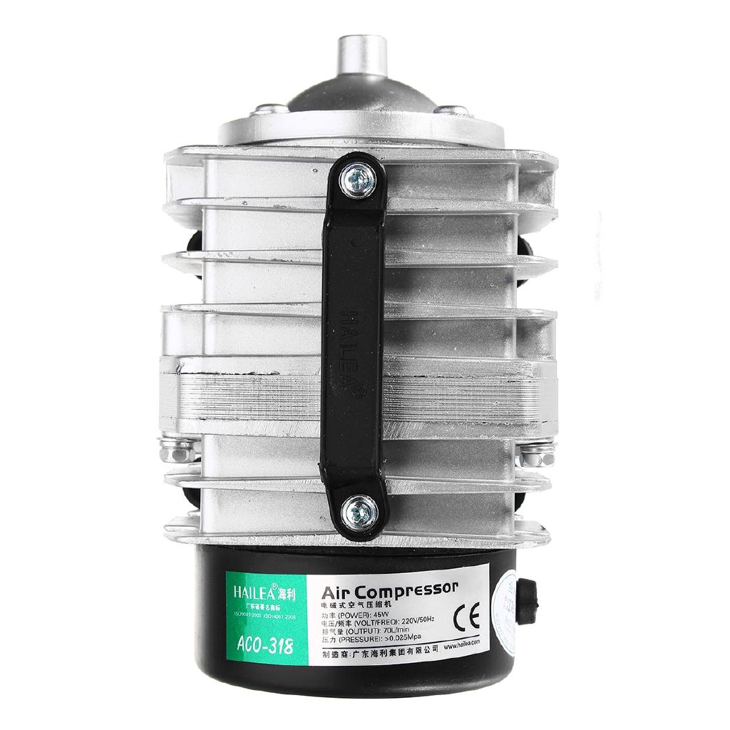 220V 70L/min 45W Hydroponic Air Aerator Pump Electromagnetic Air Compressor Pump Aquarium Fish Pond Compressor