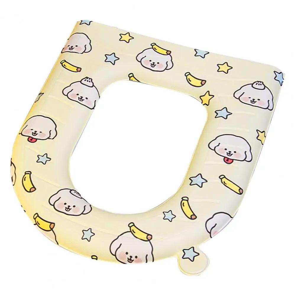 

Коврик для сиденья унитаза, мягкий, прочный, с рисунком из мультфильма, чехол для сиденья унитаза, водонепроницаемый, из ЭВА, подушка для сиденья, аксессуары для ванной комнаты