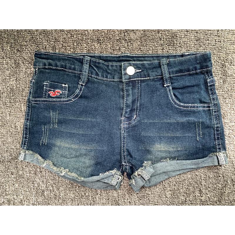 

Летние корейские сексуальные женские джинсовые шорты с низкой посадкой, американская леди Y2K, эластичные, облегающие, горячие шорты, женские джинсы с вышивкой и обмоткой XS синий