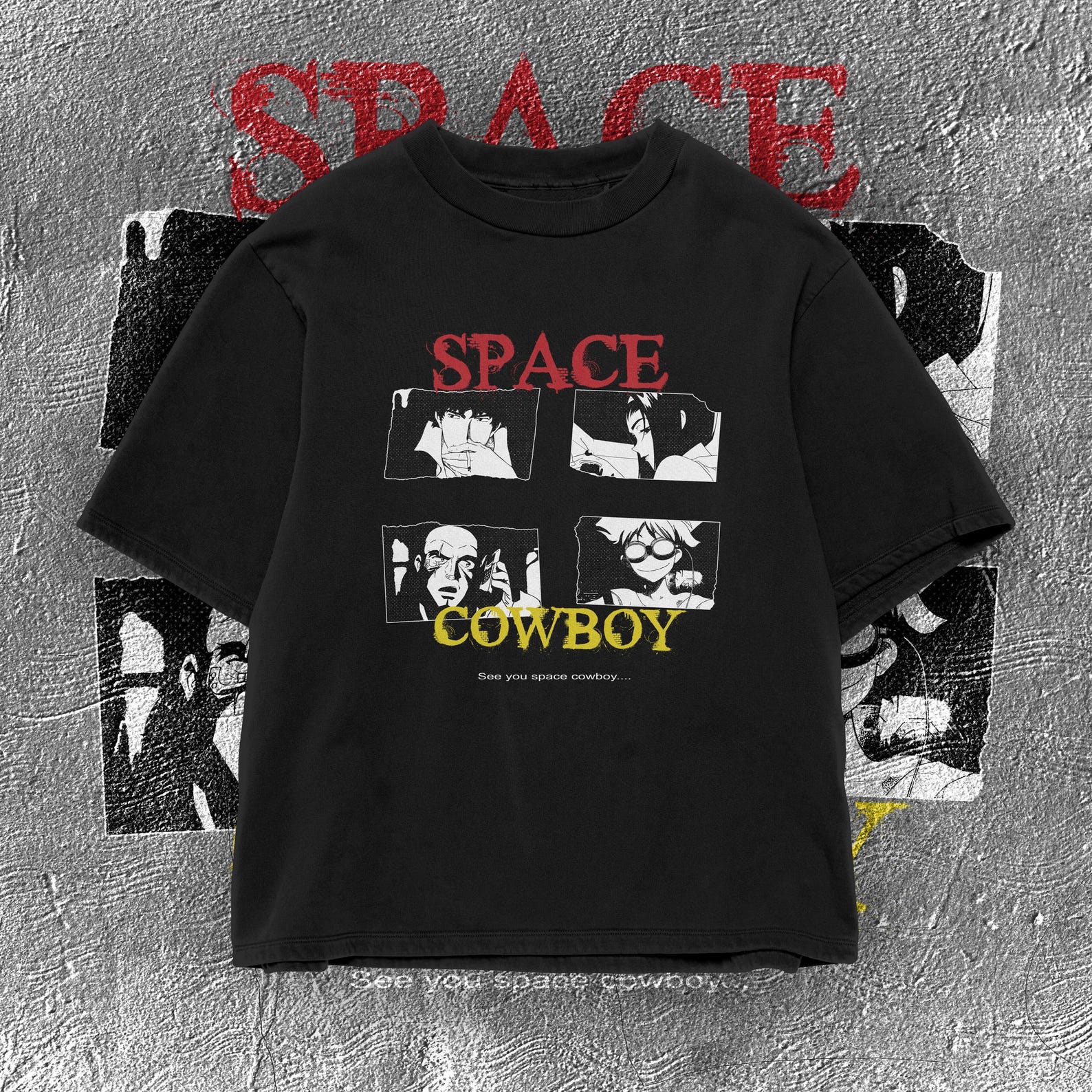 Cowboy Bebop 90s Retro Anime T-shirt | Japanese Manga Style M