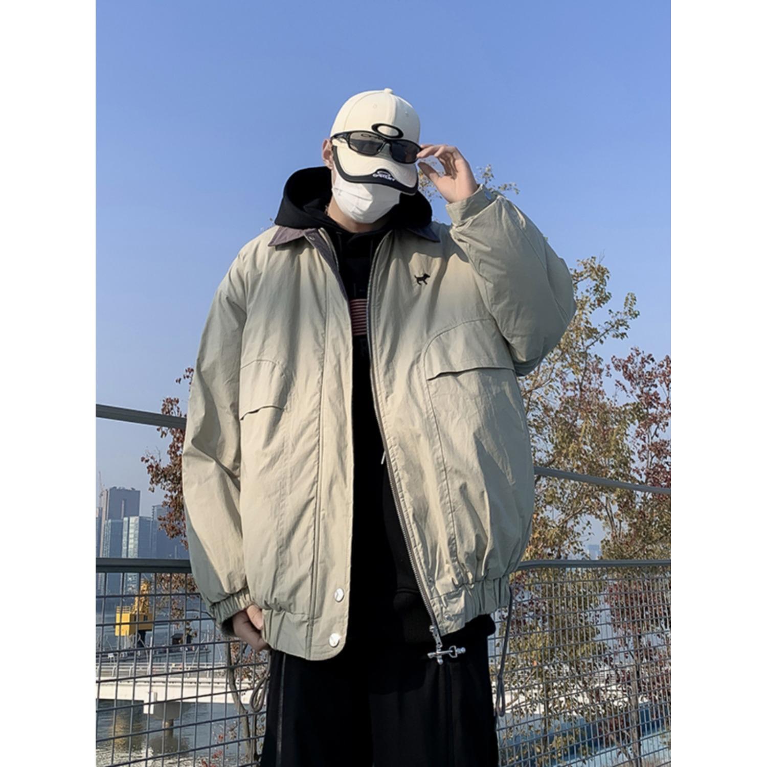 

Unisex Japanese Retro Lapel Cotton Jacket - Winter Thickened Casual Coat L