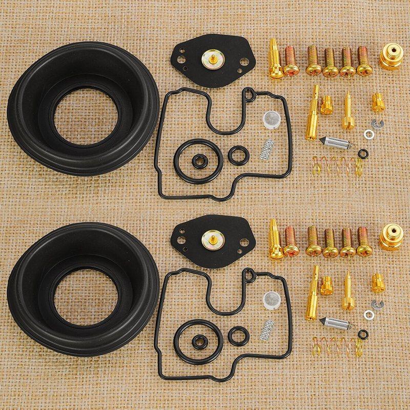 2 Sets Carburetor Carb Repair Rebuild Vacuum Diaphragm Membrane Kit Fit for Suzuki SV650 SV650S 2002 2001 2000 1999