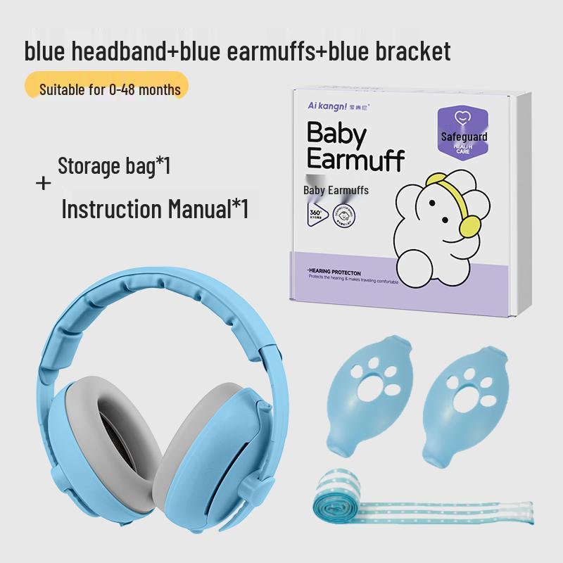 Soundproof Baby Earmuffs: Adjustable Noise-Canceling Headphones for Babies (0-3 Years) - Ideal for Airplane Travel and Sleeping