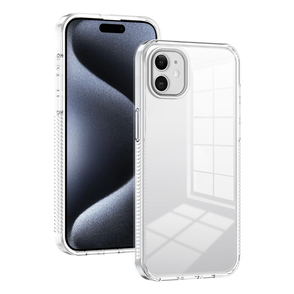 KEYSION Transparent Case for iPhone 12 Pro Max Soft TPU+PC Anti-slip HD Clear Shockproof Phone Cover for iPhone 11 Pro Max