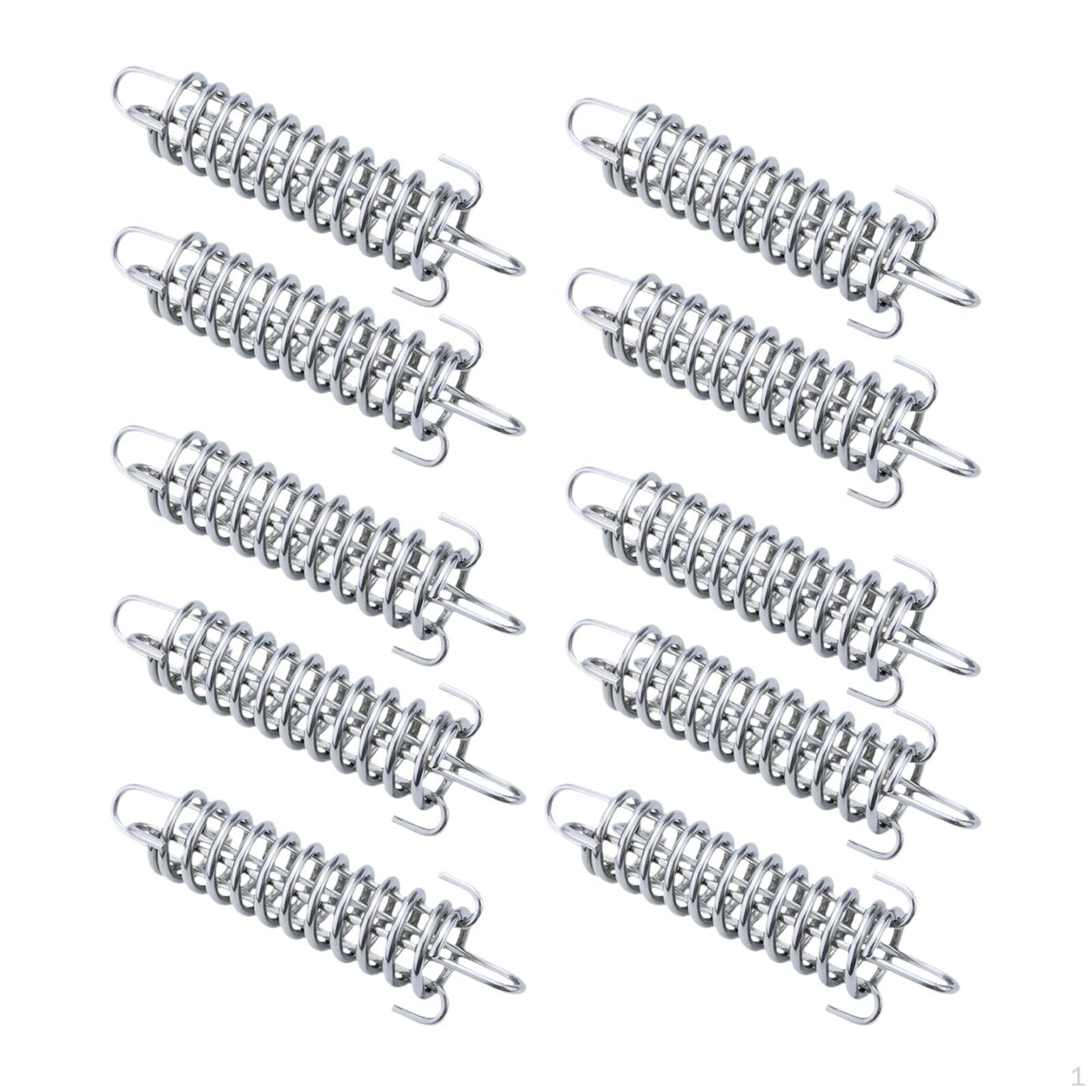 

10x Пружинные пряжки-крючки для палатки, набор пряжек для ветровой веревки, портативные, фиксированные для навеса
