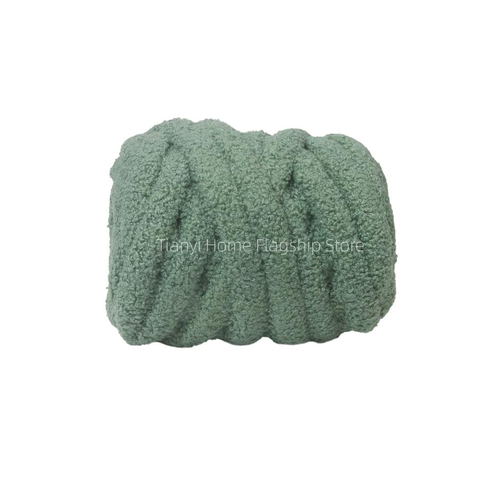 500g Teddy Roll Dickes Garn Dickes Kern Baumwollwolle Schlauchgarn DIY Decke Kissen Sperriges Arm Garn Handarbeit Stricken Garn Spinnen