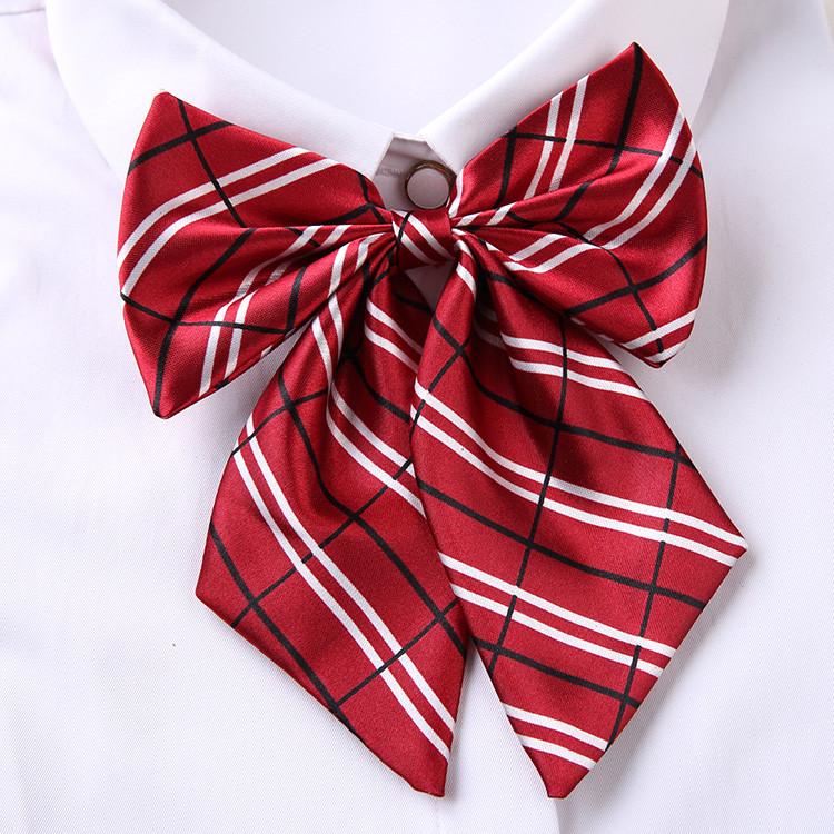 Professional Blended Fabric Neck Flower With Striped Pattern For Office Uniforms And Hospitality