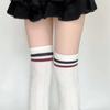 Woman Stockings White Red Blue Strips Lolita Long Socks Over Knee Thigh High Socks Women Compression Socks