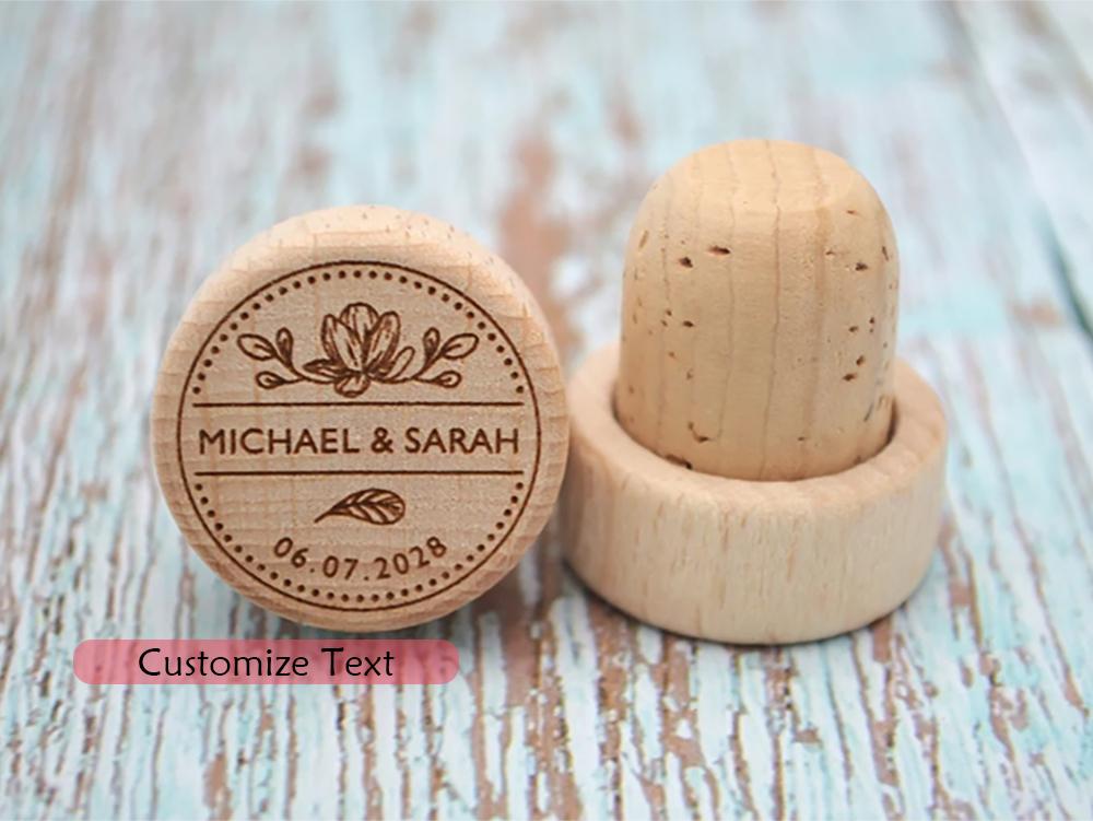 Personalised Wooden Wine Corks Custom Stopper Bridal Shower Gift Wedding Bachelorette Party Favors Decoration Bride To Be Gift