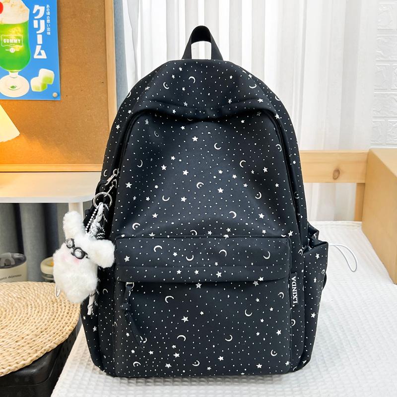 Schoolbag, Japanese-style Star Backpack, INS style student backpack, large capacity, high-appearance double shoulder backpack, school bag for middle