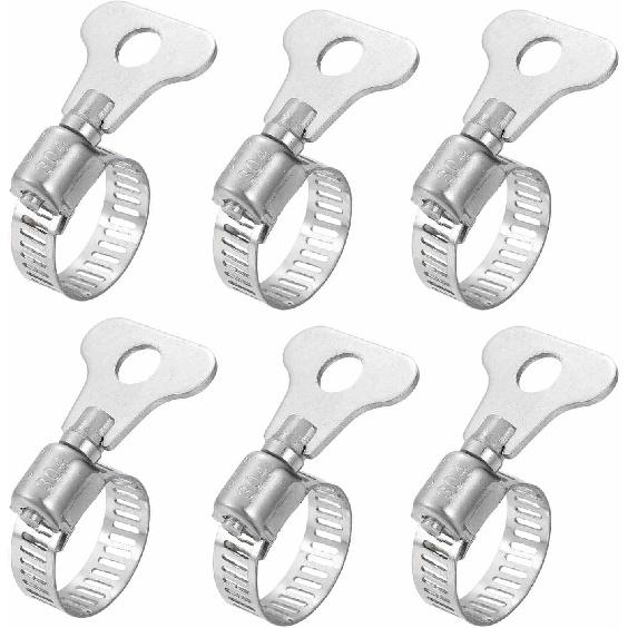

HARFINGTON 6pcs Hose Clamps 1.8 -2.8 (46-70mm) Adjustable 304 Stainless Steel Worm Gear Hose Clamps Assortment Kit for Plumbing Dryer Vent 13-19mm