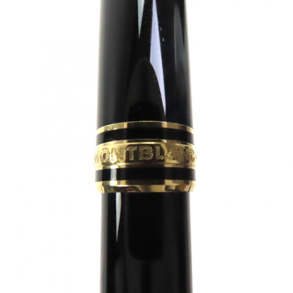Very Good MONTBLANC fountain pen Meisterstück Classic white star Black gold 14K Used