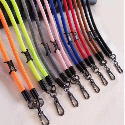 Sangle de cou colorée en polyester de 10 mm pour téléphone portable, appareil photo et sac