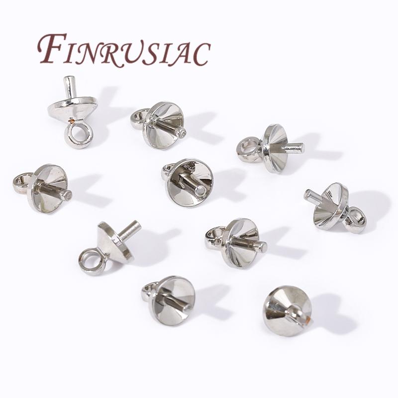 20/40Pcs 18K Gold Plated Screw Eye Pins Bail Top Drilled Beads End Caps Pendant Charms Connectors For DIY Jewelry Making