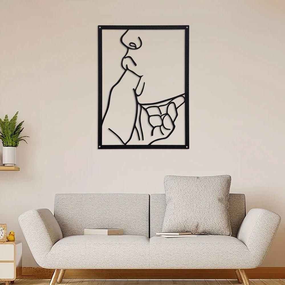 Wall art,Sleek Metal Abstract Line Wall Art - Modern Minimalist Decor, Durable Hanging, Elevates Home Interiors