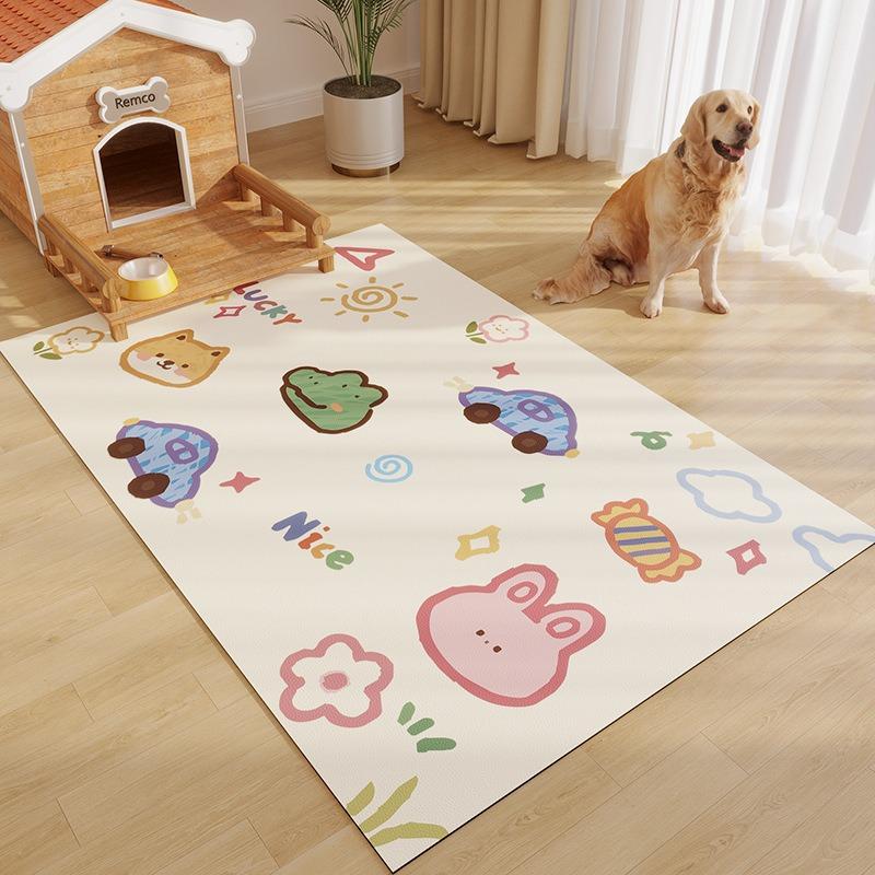 Cartoon Living Room Anti Slip Carpet Floor Mat for Pet Eating Use Carpet  Bedroom Bedside Mat Children's Room Home Use Beautiful