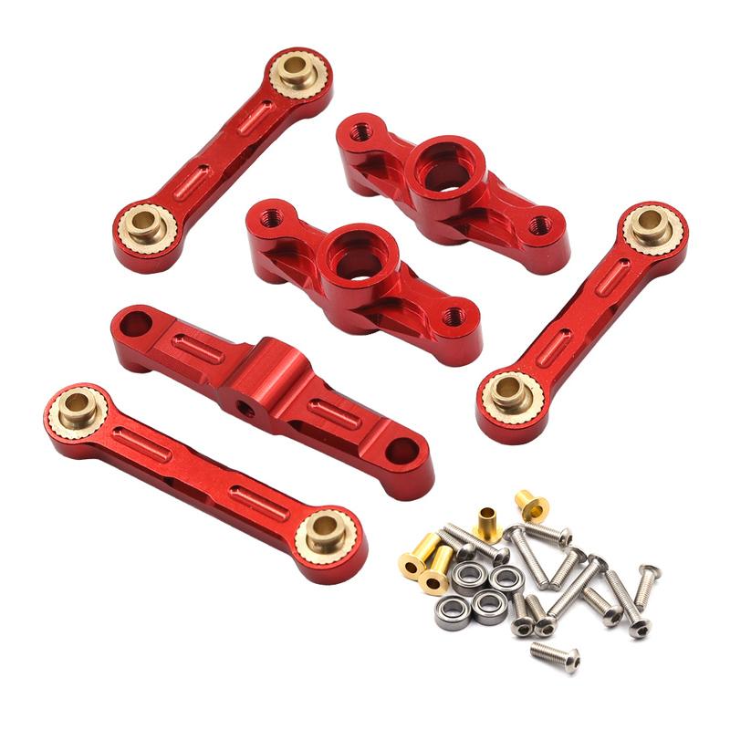 Aluminum Ball Bearing Crank Steering Assembly Link Set for Tamiya TT02 TT-02 TT-02D 1/10 RC Drift Car Parts