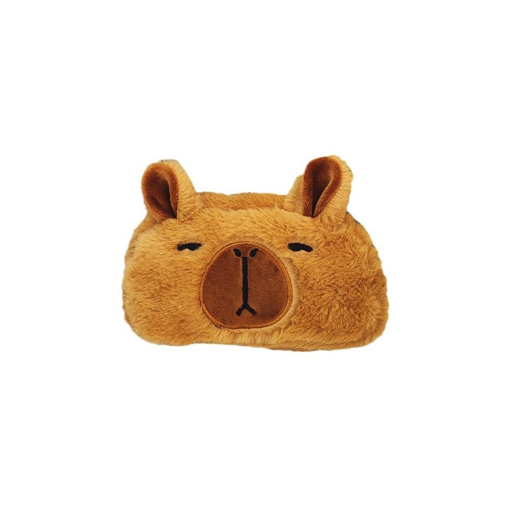 Capybara Plush Pen Case With Large Capacity For Kids And Teens Stationery Storage Bag