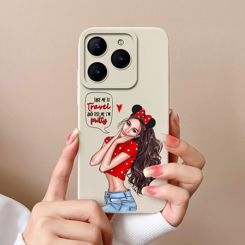 Phone Case For Realme C61 C63 Creative Back Cover For Realme C 61 C 63 Liquid Silicone Funda Full Protection Soft Bumper Cacasa
