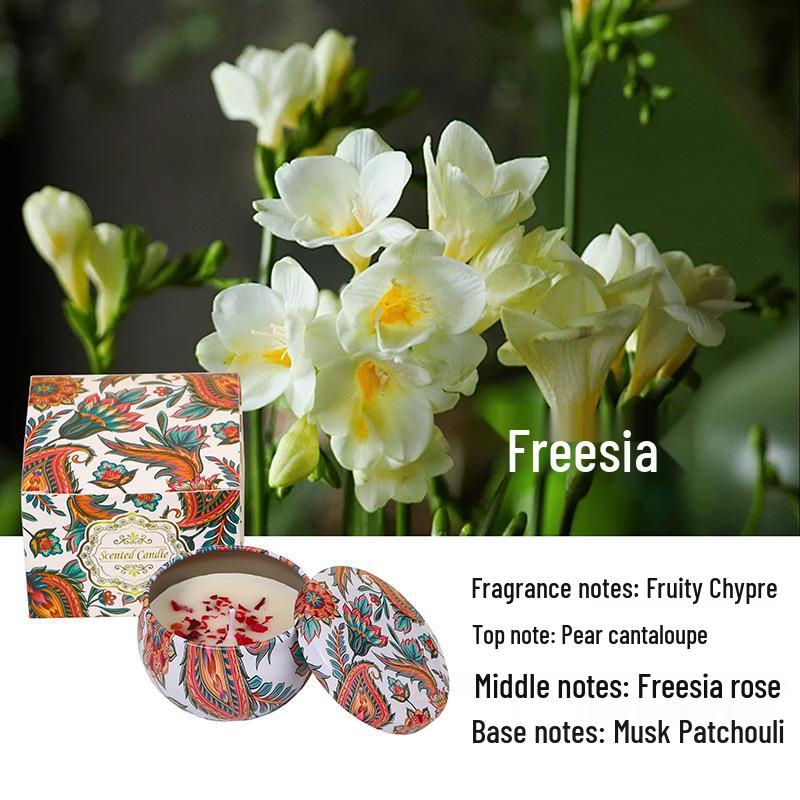 Southeast Asia Osmanthus Scented Candle Gift Set - Soy Wax Dried Flower Tin