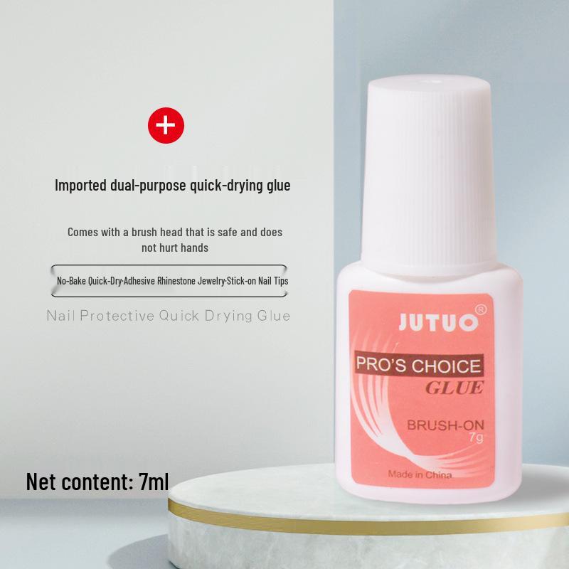 

Набор для ногтей: Быстросохнущий клей, наклейки со стразами, кисти, клейкие накладные типсы и дебондер