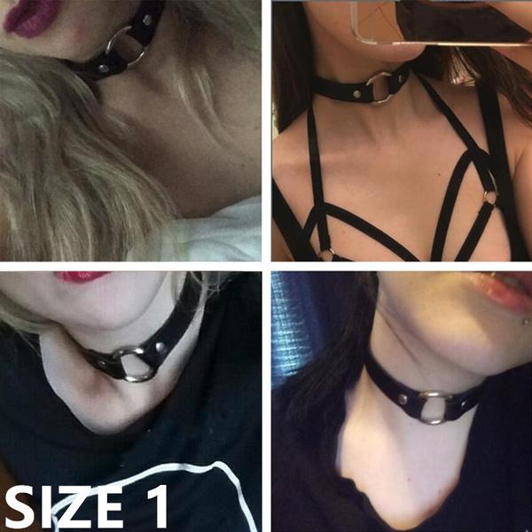 1 Adet Moda Punk Kadın Gotik Kalp Şekli Yüzük Deri Yaka Choker Kolye Kadınlar için Moda Takı Sevgililer Günü Hediyesi