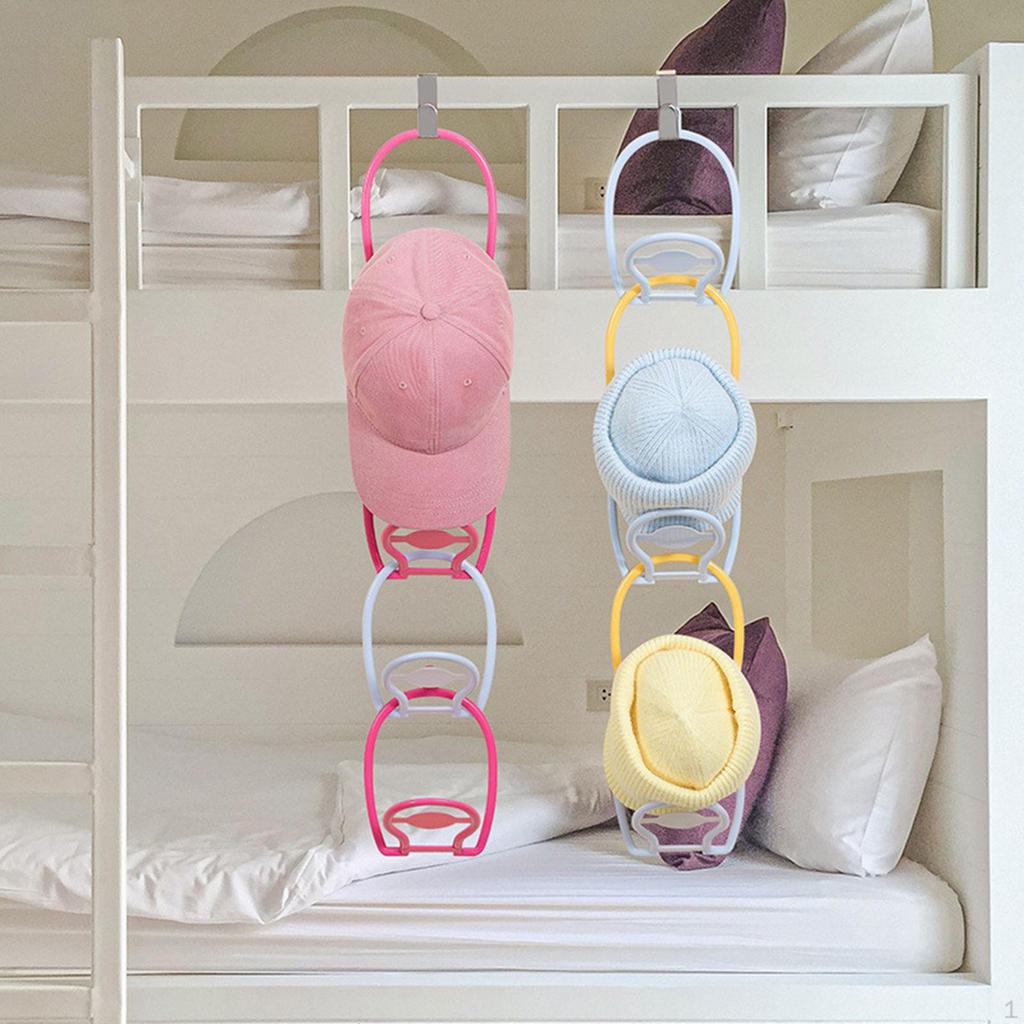6 Pieces Cowboy Hat Rack Hooks Cap Organizer Holder Organization Stackable Hanger Storage for