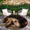 Christmas Afghan Hound Pattern Round rug,Carpet Rug for Living Room Bedroom  Playroom ,Non-slip Floor Mat,Holiday Gifts and Birthday Gifts.