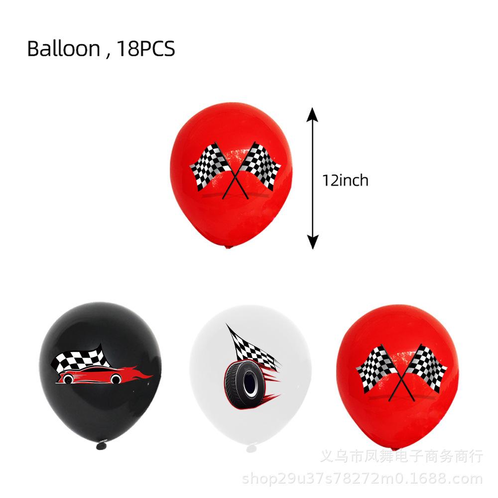 Racing Theme Party Supplies Sports Cars Party Decorations Paper Plates Tablecloths Paper Cups Banners Balloons Atmosphere Decorations Supplies