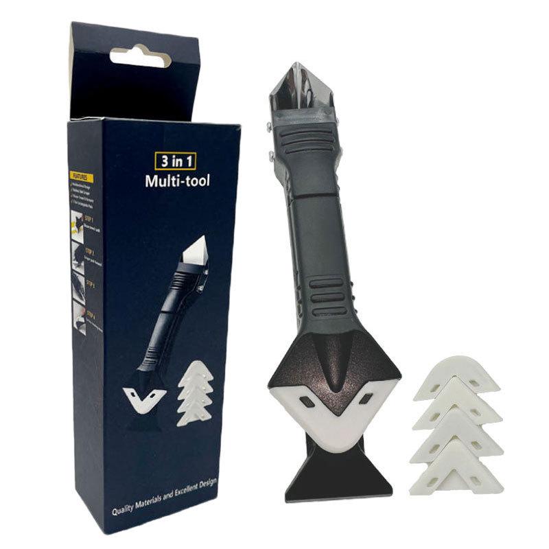 3-in-1 Silicone Caulking Tool: Multifunctional Scraper & Glue Removal Knife