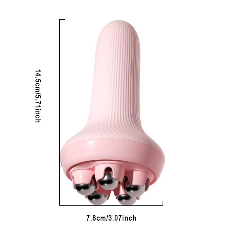 Rollenmassage Handheld Stahlkugel-Massagegerät mit 360 Grad drehbarem Rollmassage-Stick für Oberschenkel-, Schulter- und Rückenmassage
