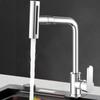 Rubinetto da cucina a cascata in 4 modalità Spruzzatore a getto Rubinetto per lavabo con foro singolo caldo freddo in acciaio inossidabile con montaggio su ponte