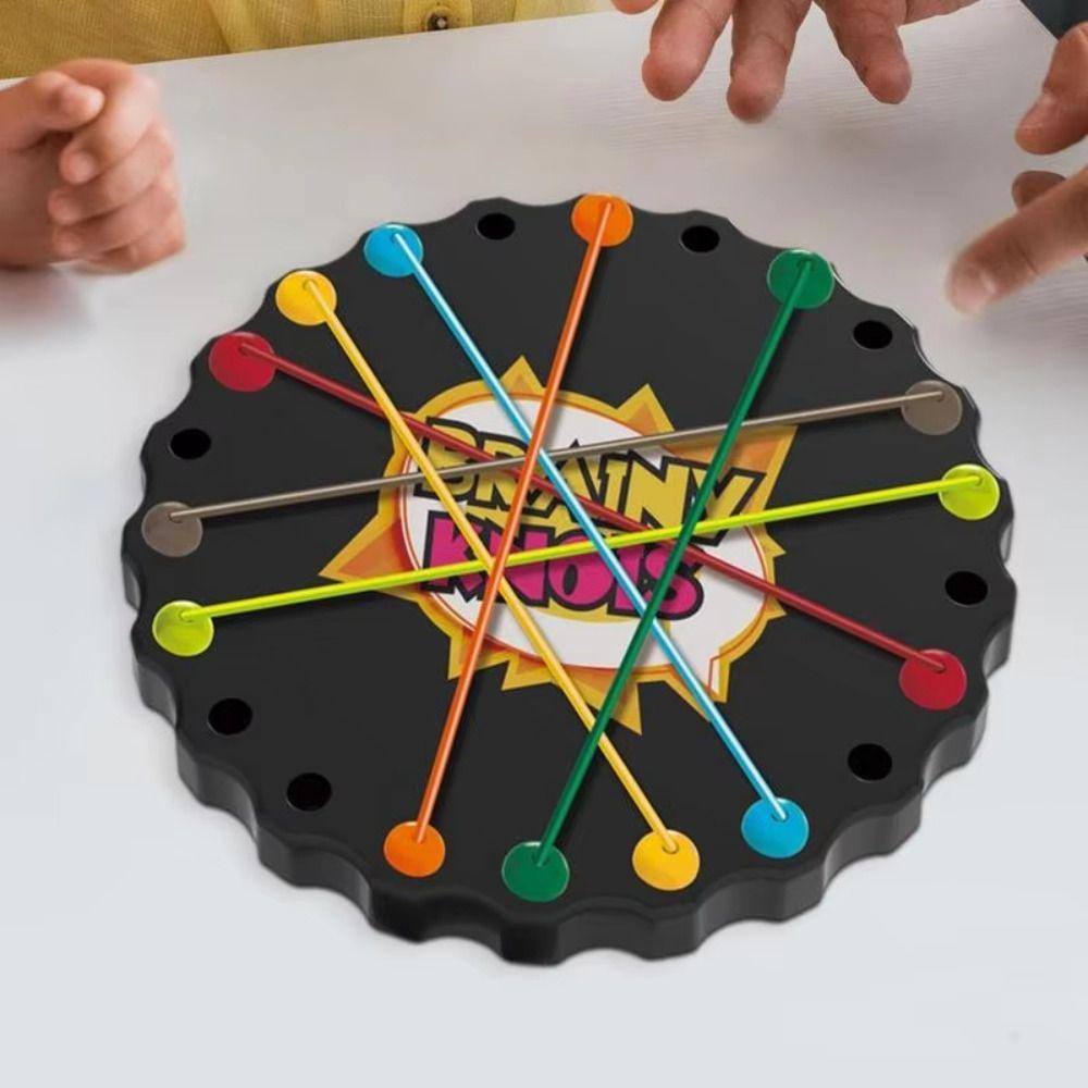 

Challenge Color Kid Rope Knots Game Logical Thinking Rope Threading Board Game Children Toys Style A