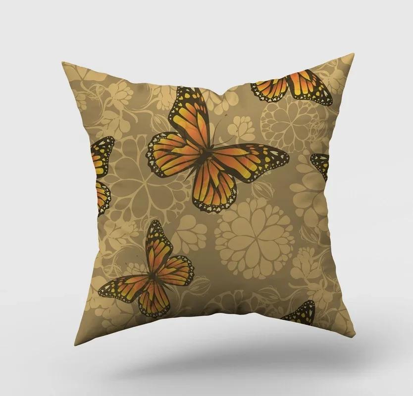Beautiful Cartoon Butterfly Print Pillowcase Home Living Room Sofa Car  Decorative Pillow Cushion Cover 45*45cm