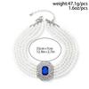 Charm Rhinestone Necklace Imitation Pearl Women Choker Vintage Pearl Multilayer Necklace  Party