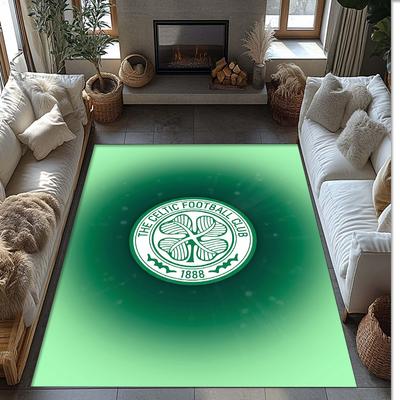 Celtic FC Soccer Football Pattern Soft Area Rug Non Slip Indoor Floor Carpet Sports Decor Mat for Bedroom