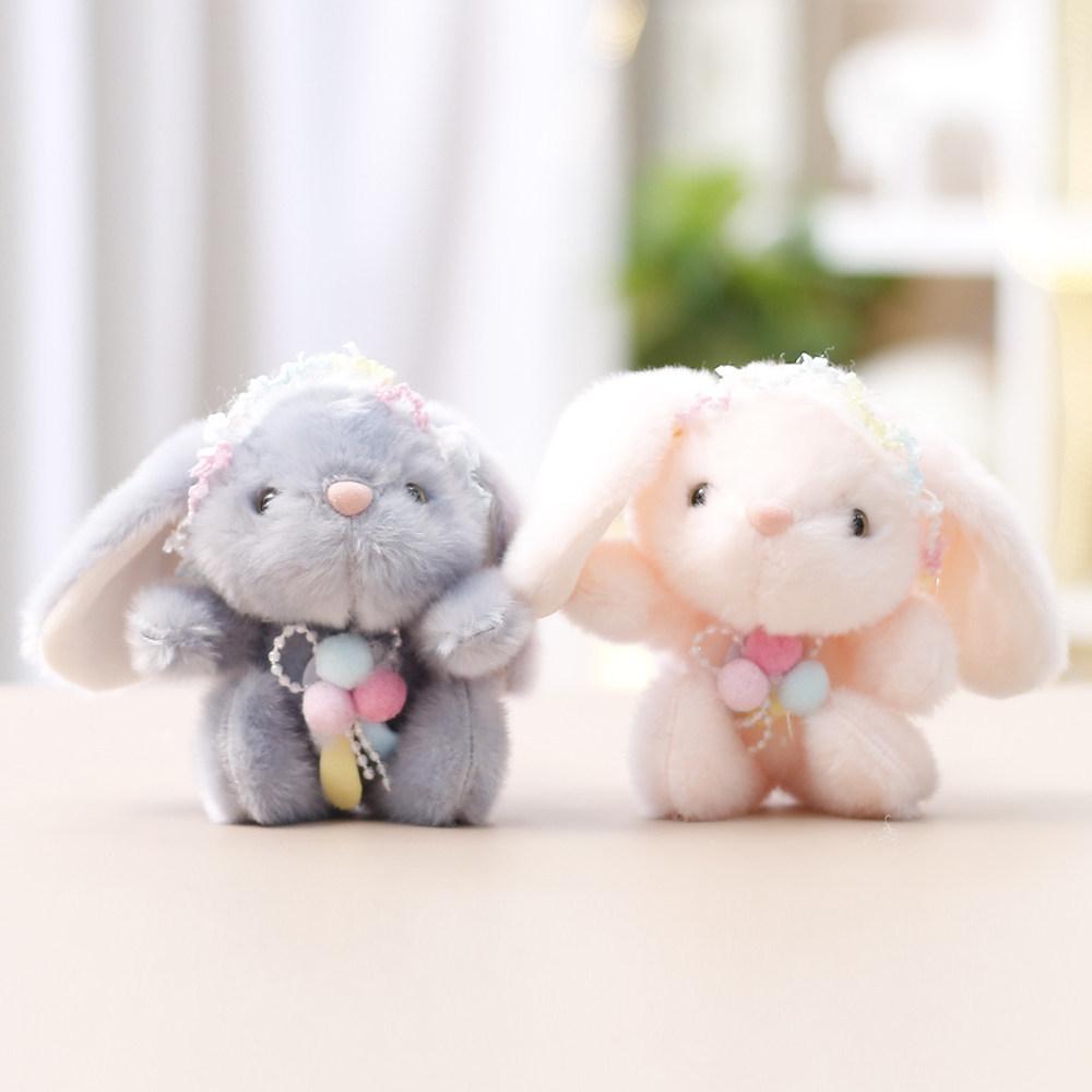 Plush Bunny Toy With Keychain For Gift And Decoration