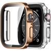 2PCS Waterproof Case for Watch 7 8 9 45mm 41mm-44-40mm Bumper Screen Protector 2 PACK Edge Cover iWatch 5 SE 6 Accessories