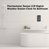 Indoor Outdoor Thermometer LCD Thermo Meter with Clock Wireless Temperature Room Therm Ometer Digital Ther Mometer for Home Office Bedroom