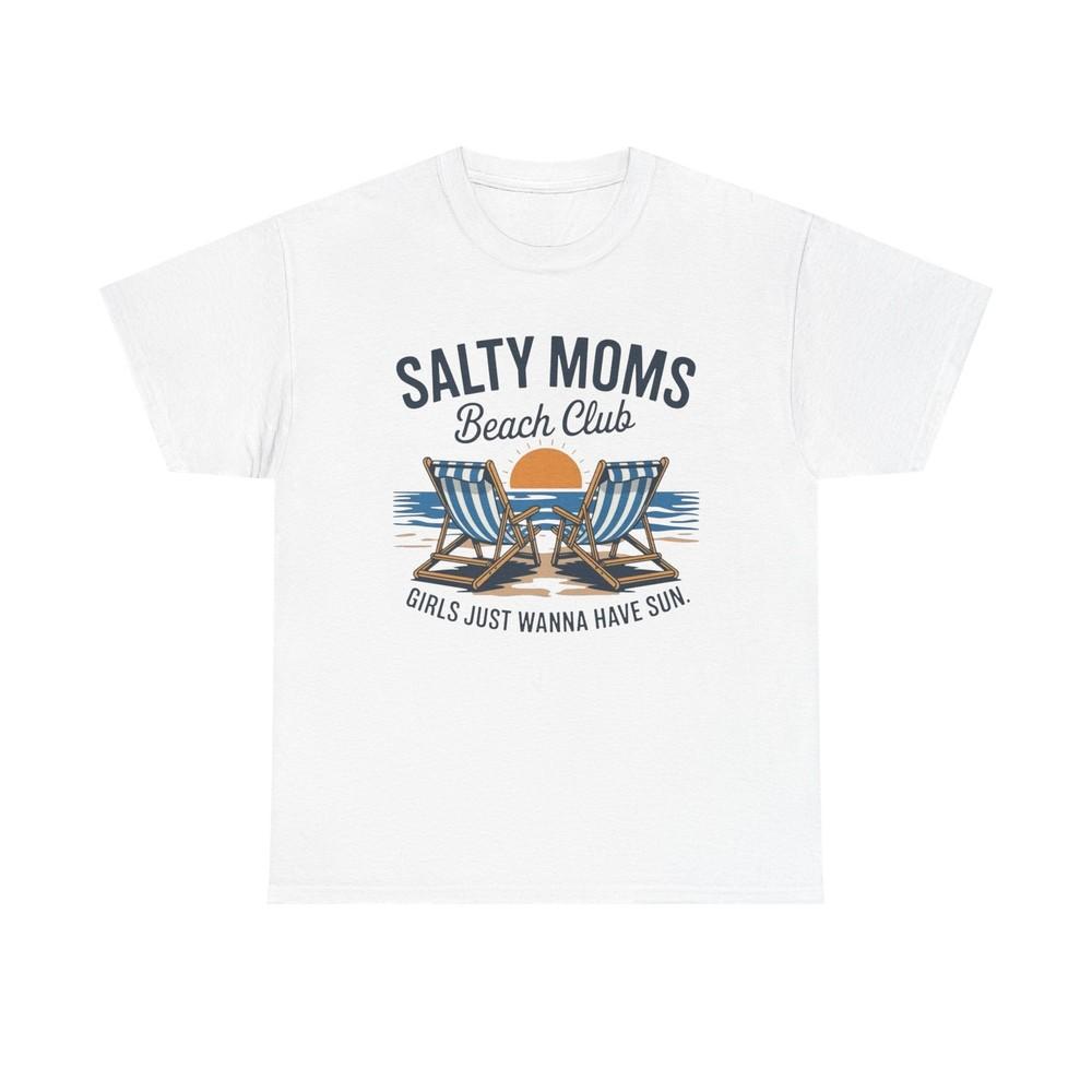 Salty Moms Beach Club Graphic T Shirt ALL SIZES Tee Unisex Heavy Cotton Unisex T-Shirt XXL