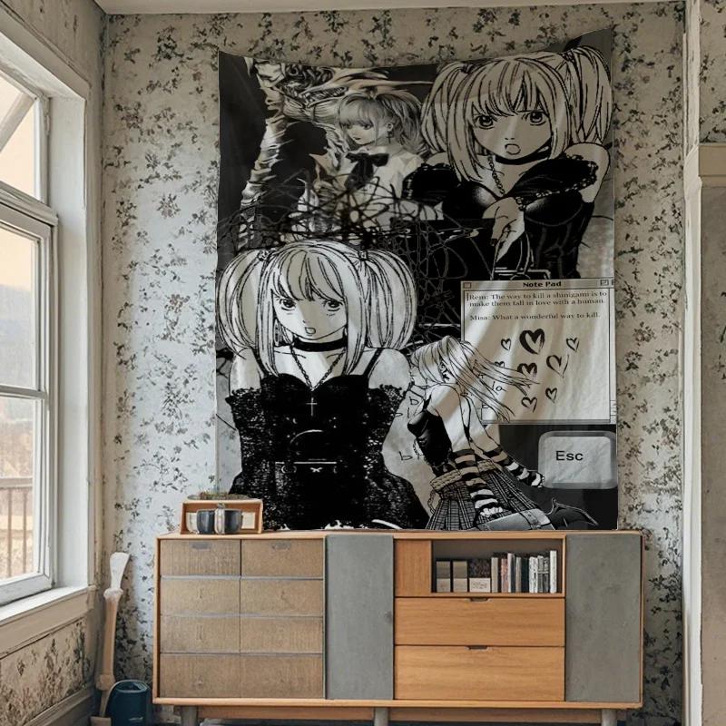 

VIKAMA Anime CartoonStyle Tapestry For The Bedroom And Living Room Wall Decoration With The Theme Of Death Note 74x94cm(29x37in)